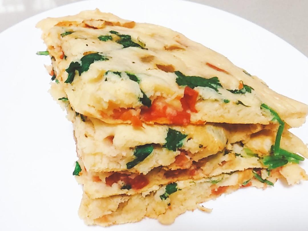 松软香嫩的西红柿鸡蛋饼