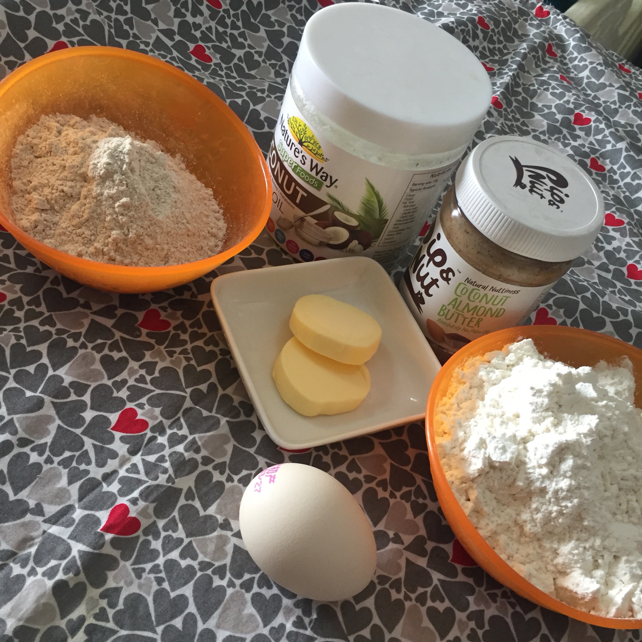 椰香杏仁麦麸饼的做法 步骤1