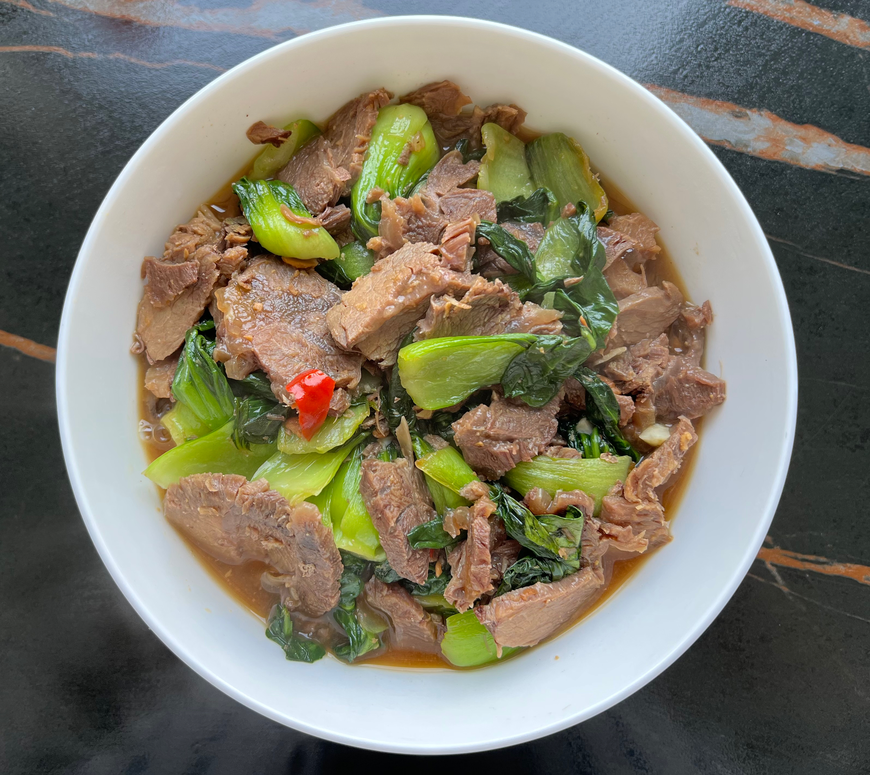 青菜烩牛肉