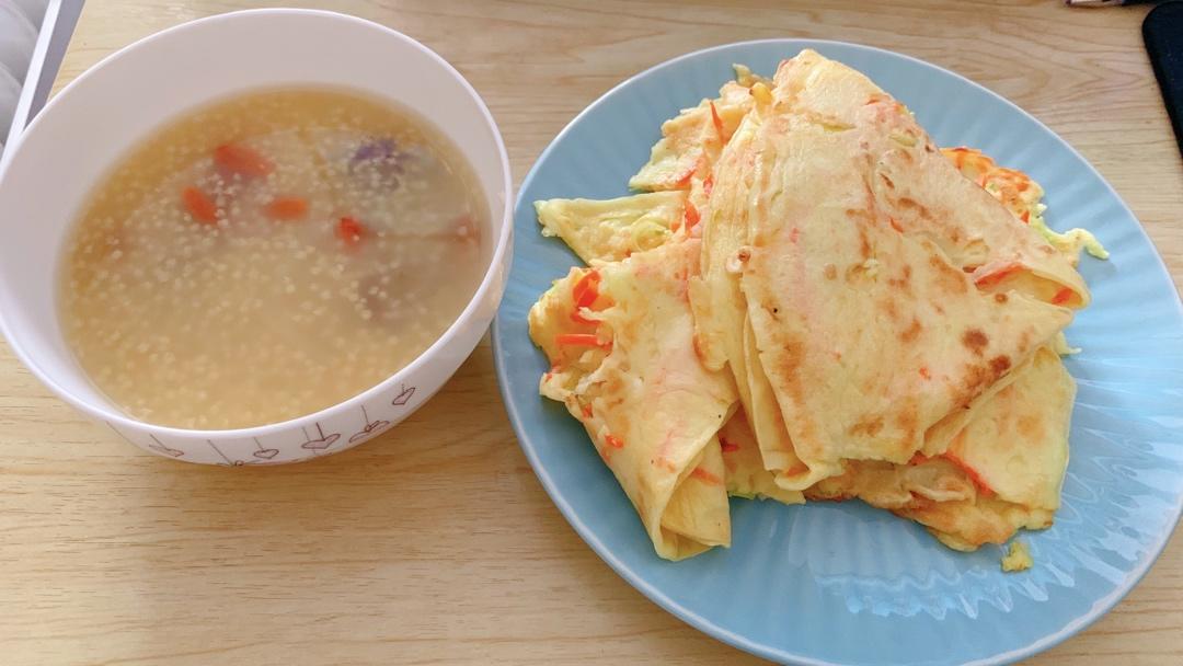营养早餐 胡萝卜鸡蛋饼
