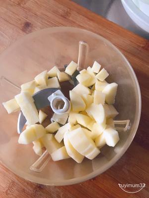 水果饼之苹果糯米面饼的做法 步骤2