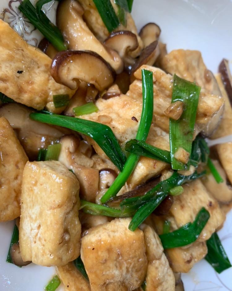 葱烧豆腐