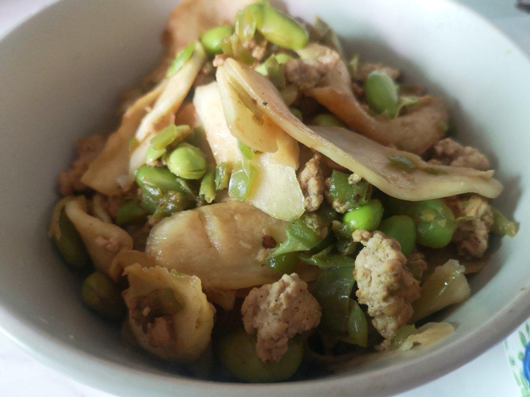 茭白（水笋）毛豆炒肉