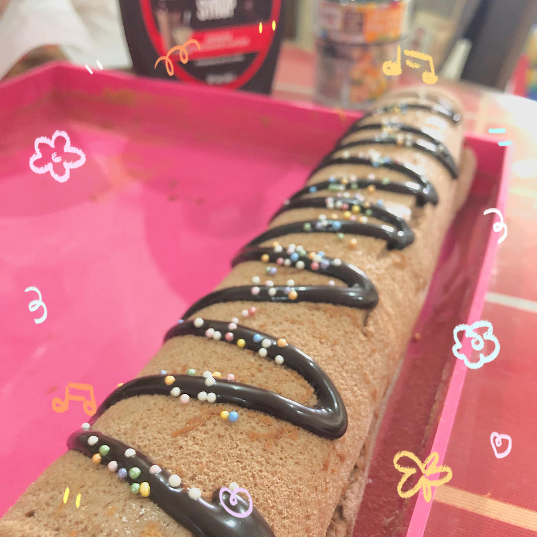 材料最简单的【低卡蛋糕卷】卡仕达戚风卷