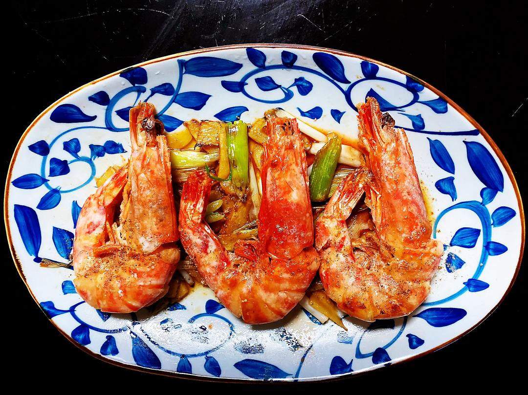 青蒜炒盐酥虾🦐的做法