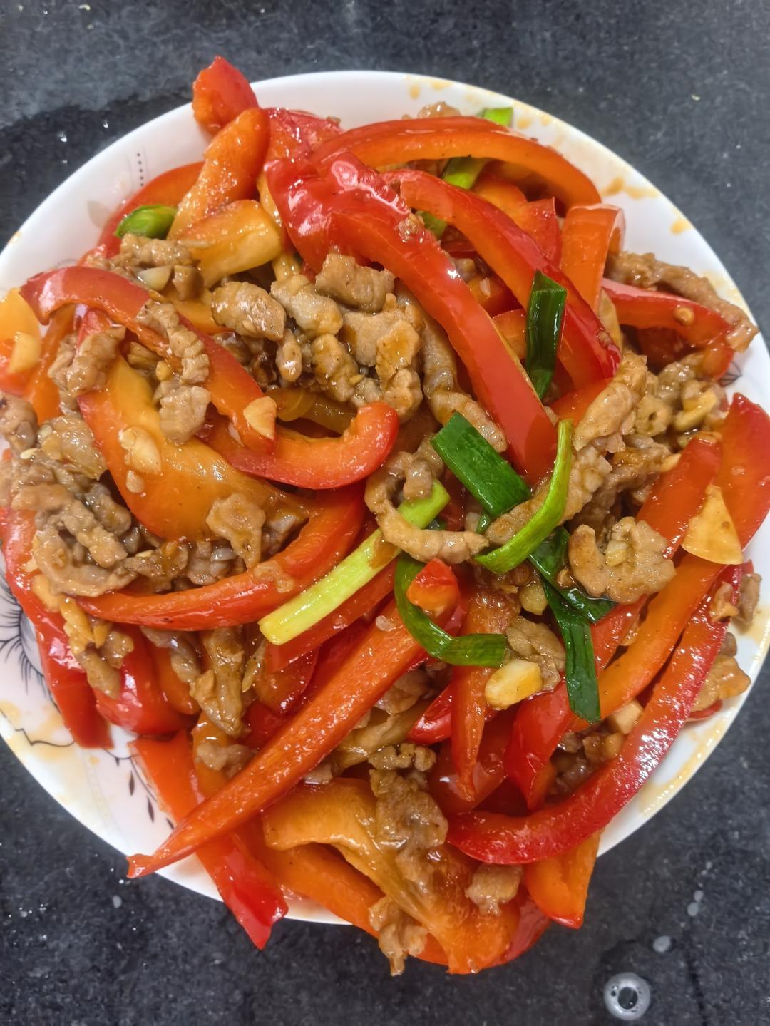 红椒肉丝（甜椒肉丝）