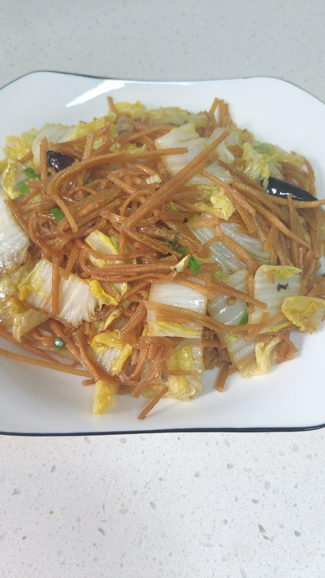 白菜炒馓子