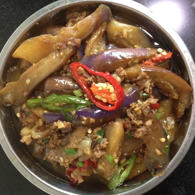 酱香肉末烧茄子