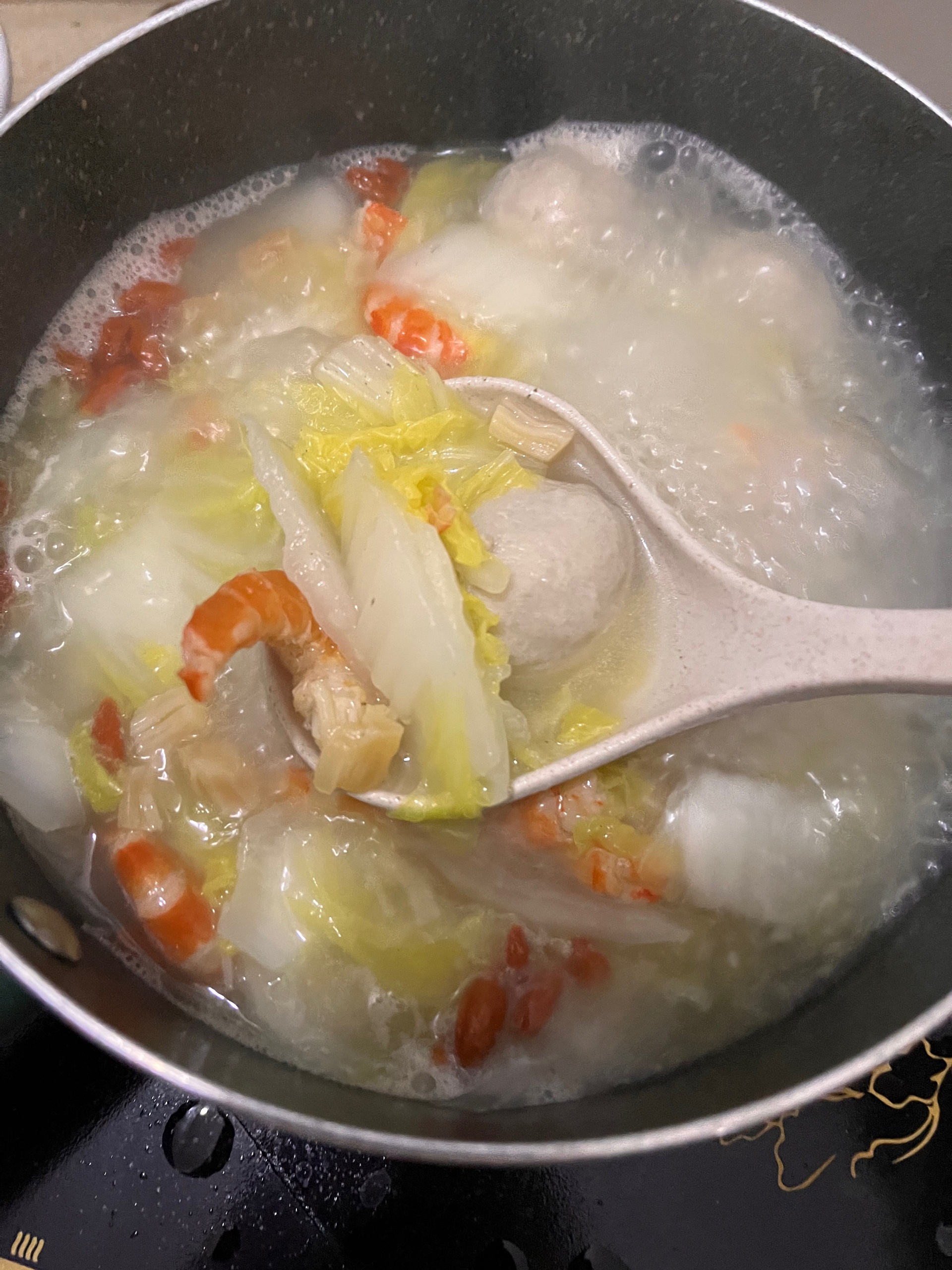 奶白简单的白菜汤的做法 步骤4