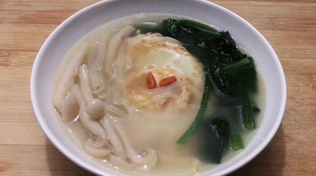 鸡蛋菠菜白玉汤的做法