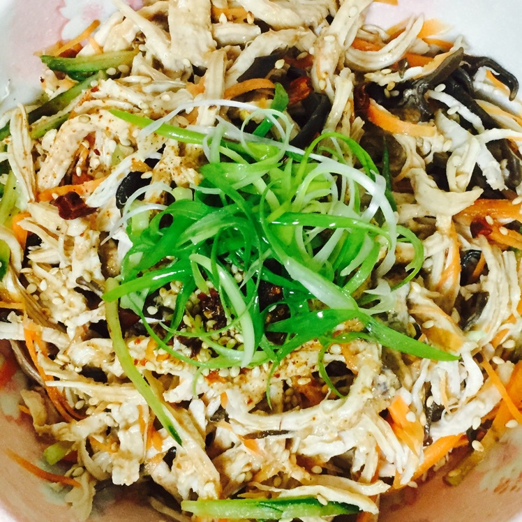 减脂健身｜凉拌手撕鸡丝（香辣&麻油版）
