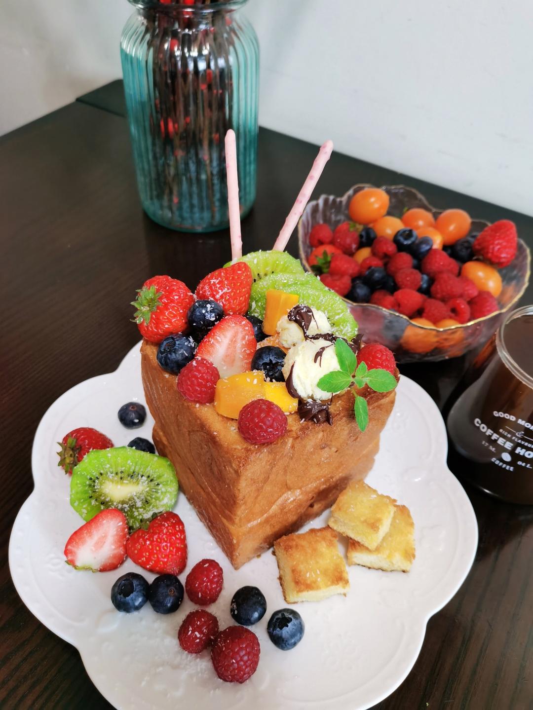蜂蜜冰激凌厚多士（面包诱惑）