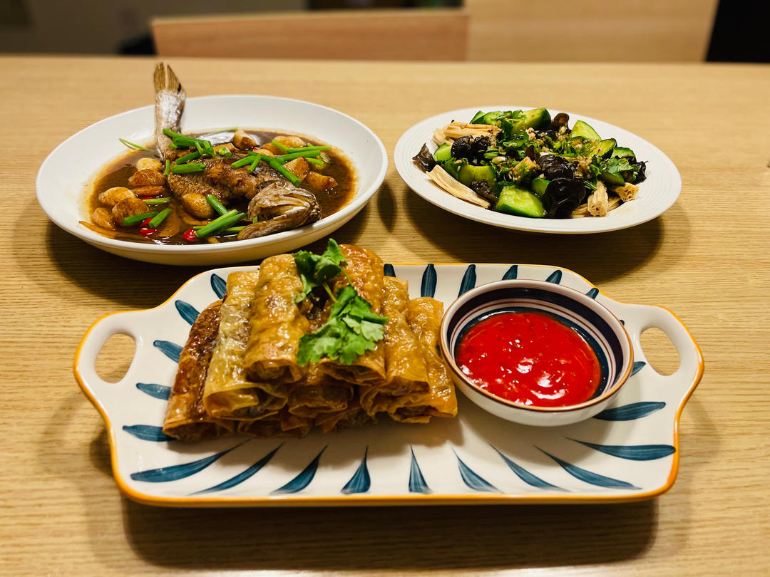 凉拌（腐竹木耳黄瓜）