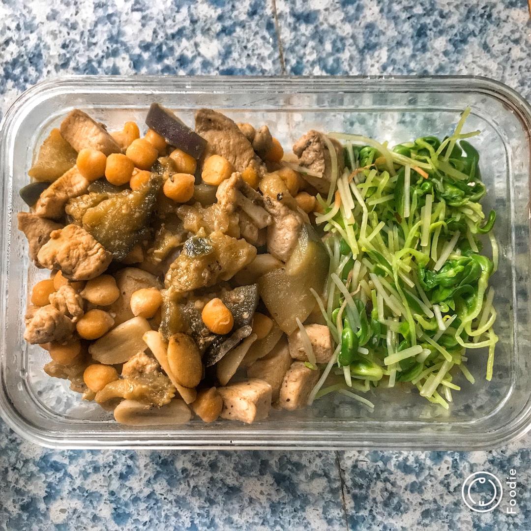 【健康三餐】鹰嘴豆鸡胸茄子饭