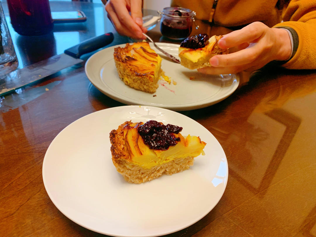 香蕉燕麦苹果派