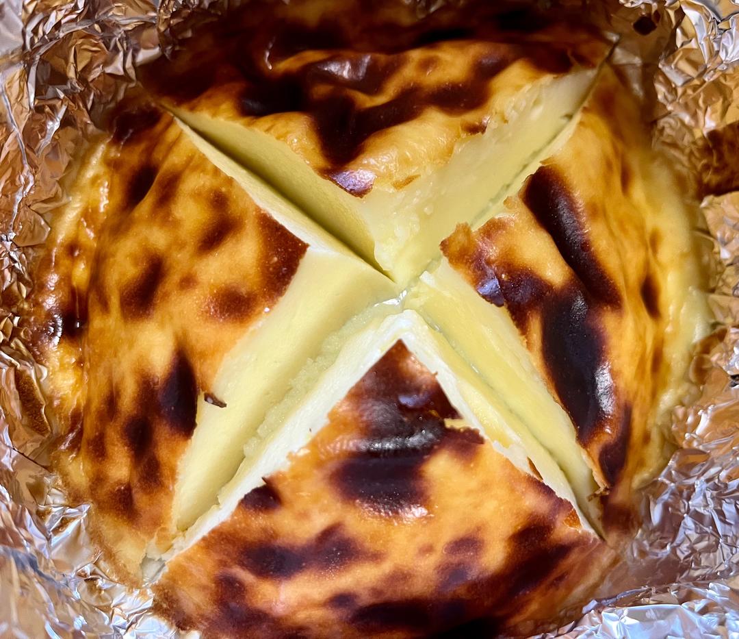 不需要奶油、奶酪、面粉的一人食空气炸锅酸奶巴斯克的做法