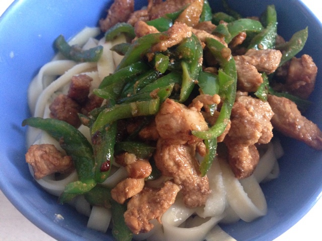 青椒肉丝面