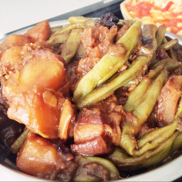 土豆炖豆角