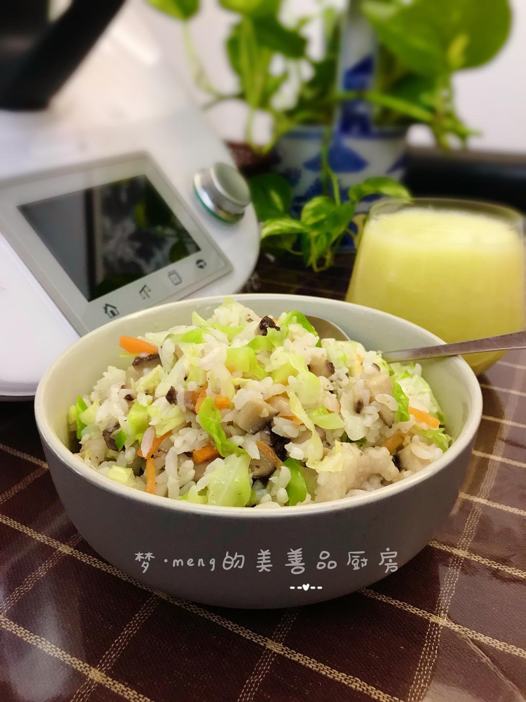 包菜炒饭的做法