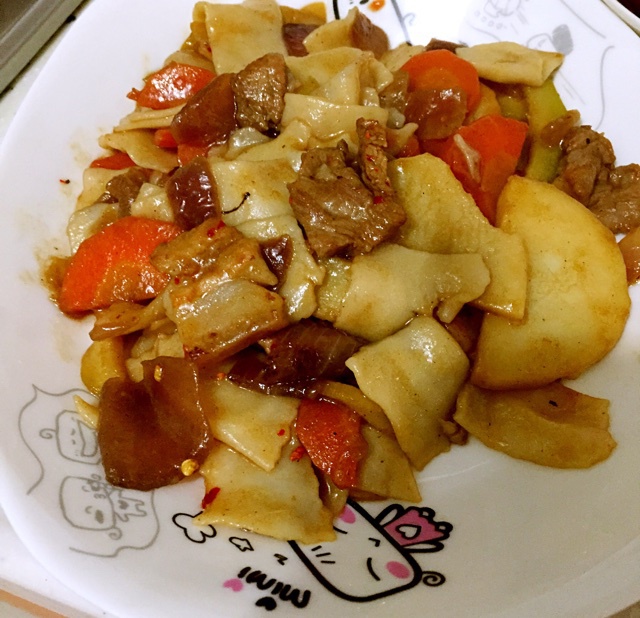 简单好吃的炒面片