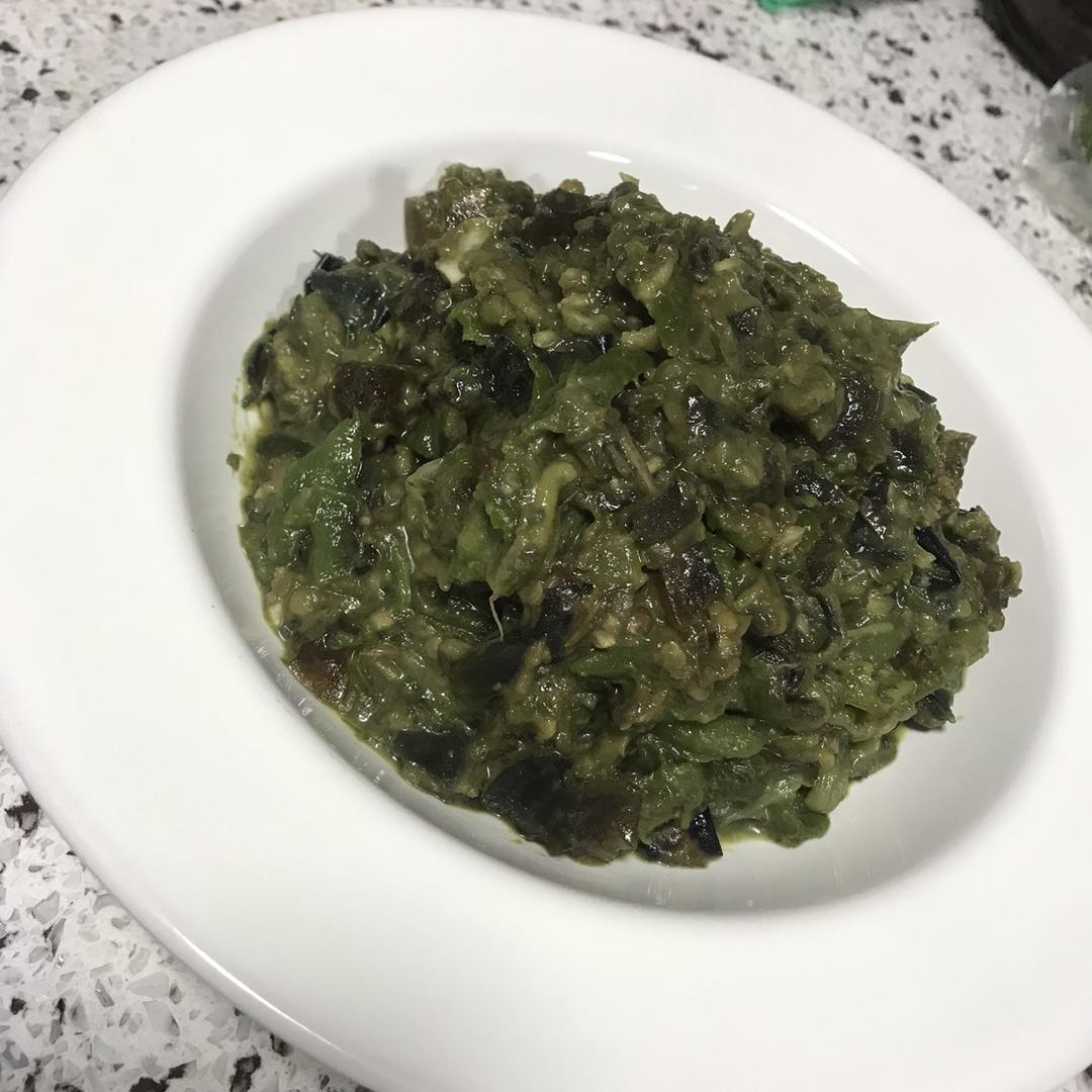 🌶️烧椒皮蛋擂茄子