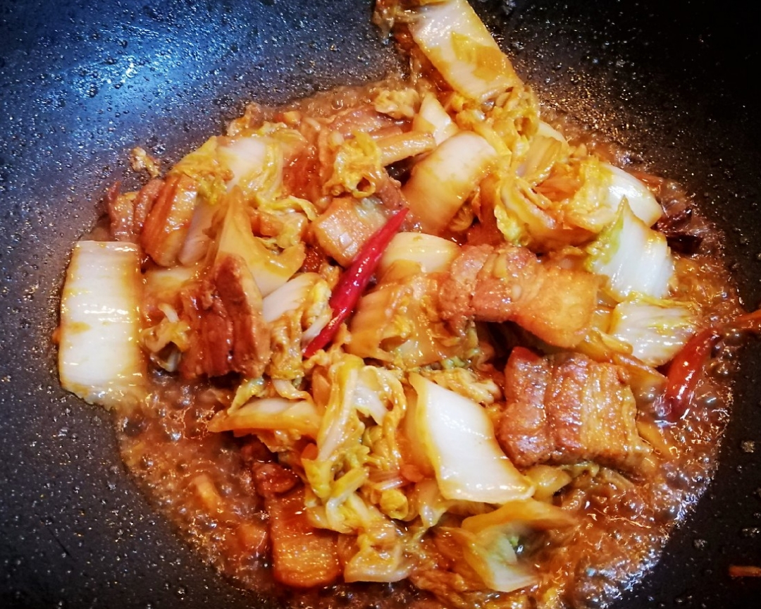 很香的白菜燉五花肉的做法 步驟7
