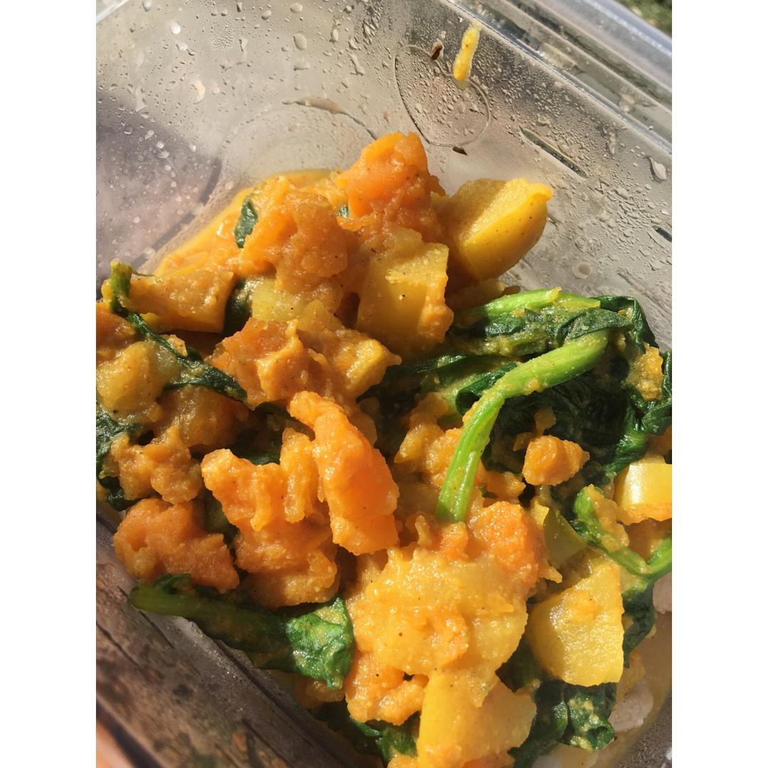 秋日南瓜红薯鸡胸咖喱