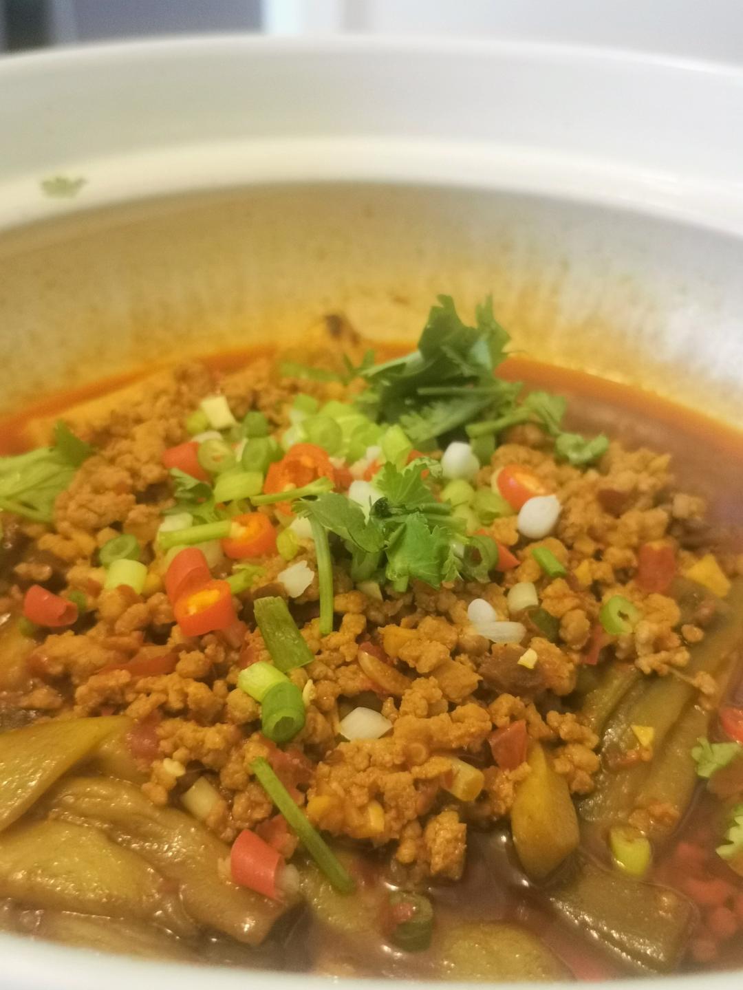 肉末茄子豆腐煲