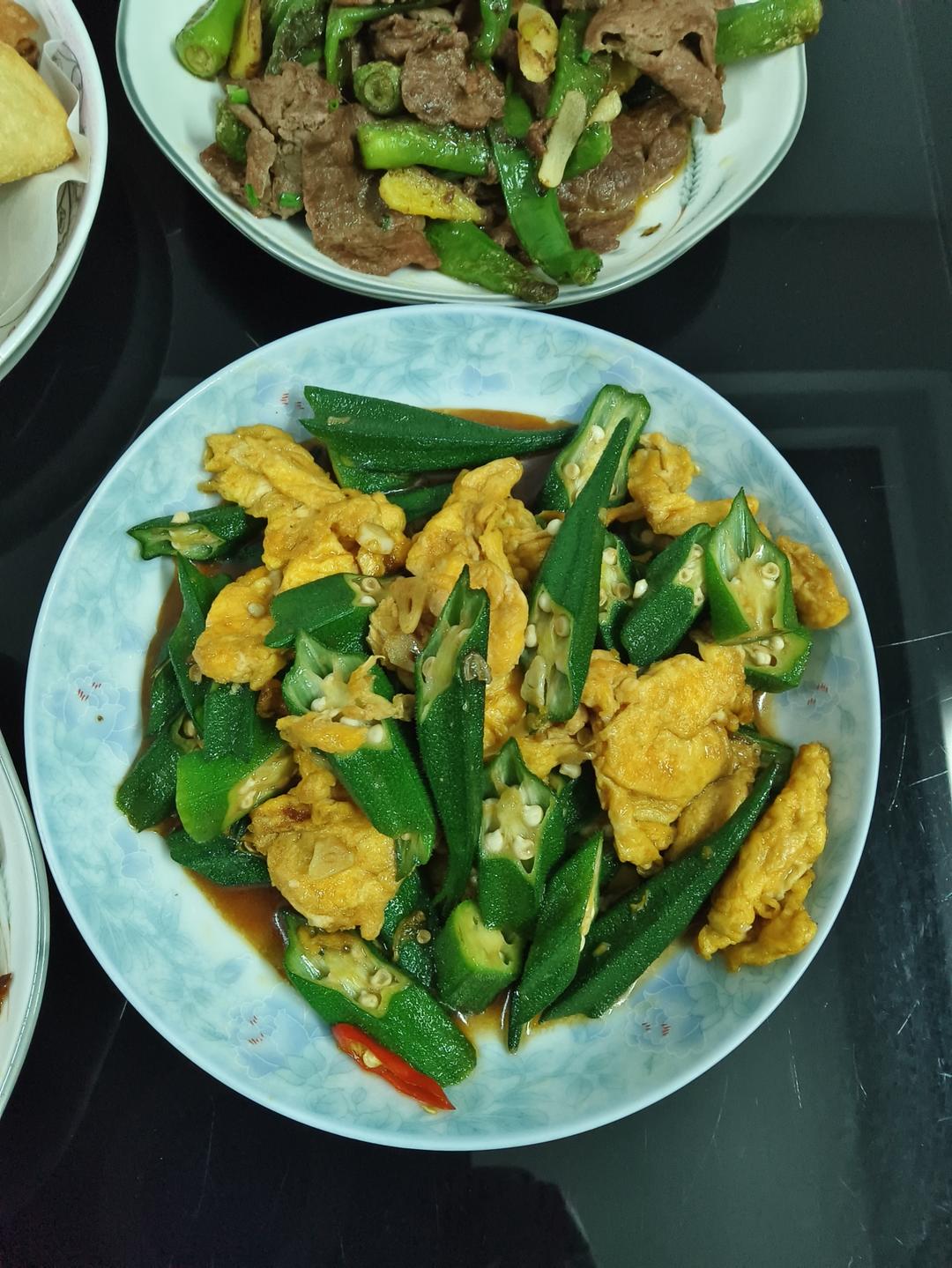低脂低卡，好吃不胖的秋葵炒鸡蛋，巨好吃