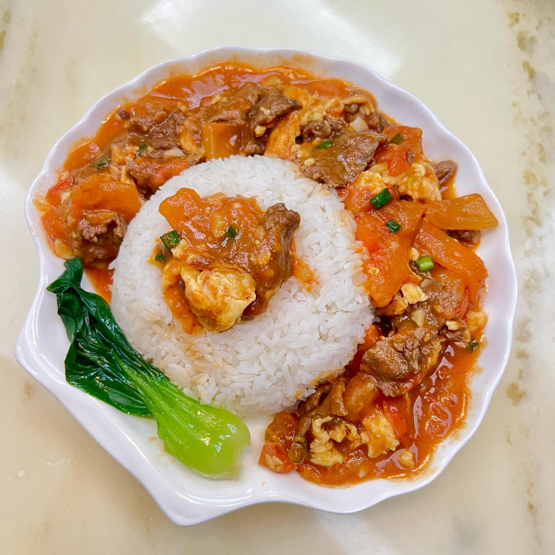 酸甜浓郁～超开胃🔥番茄滑蛋牛肉饭