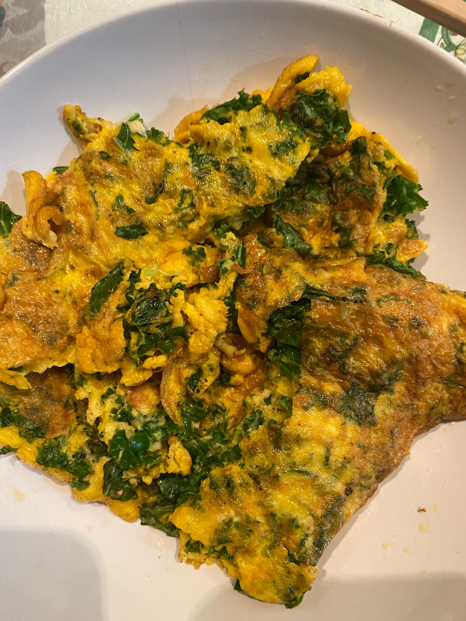 aileenm96h做的美国版香椿炒蛋羽衣甘蓝炒鸡蛋这下你不会嫌kale难吃了