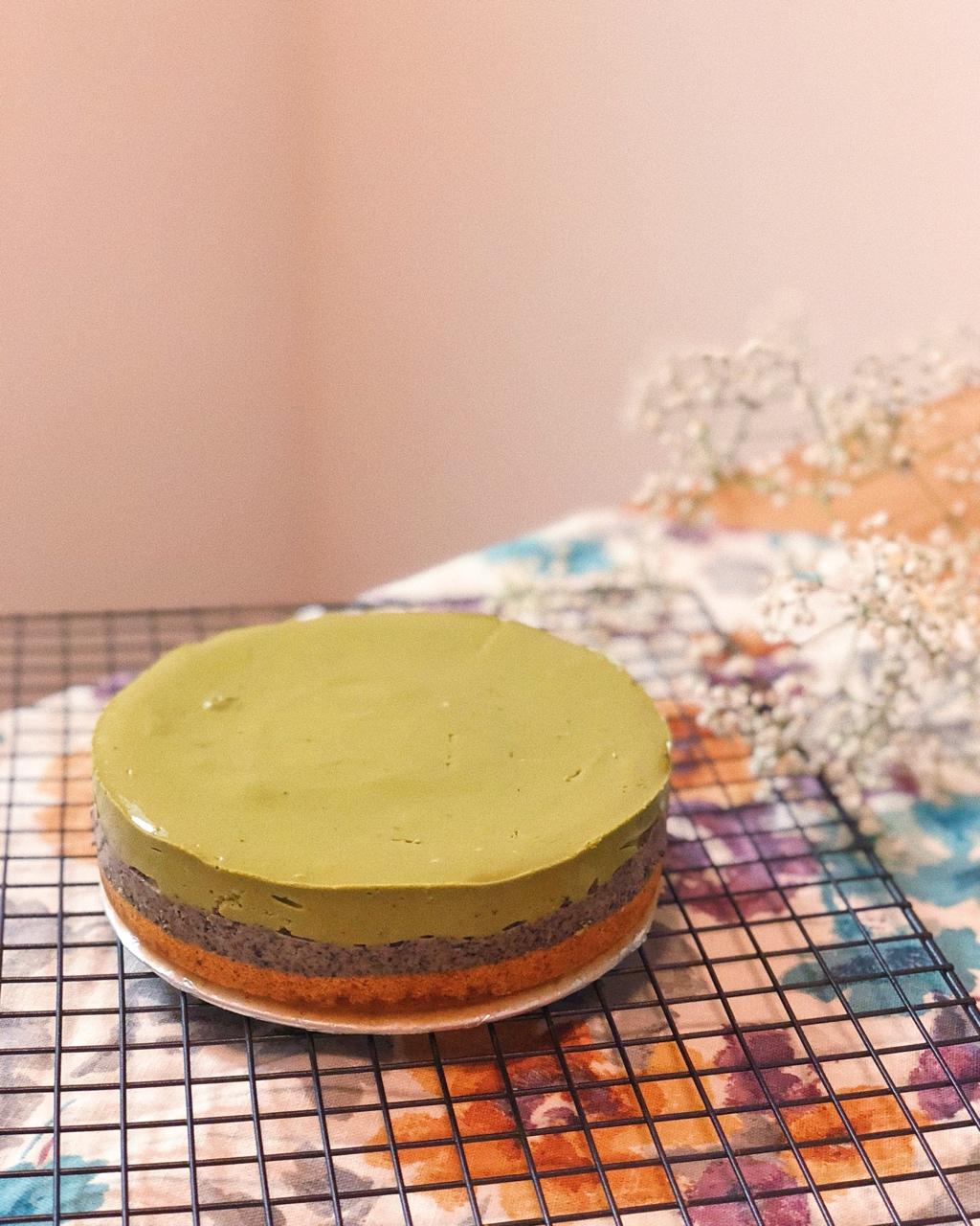 和风抹茶黑芝麻乳酪蛋糕