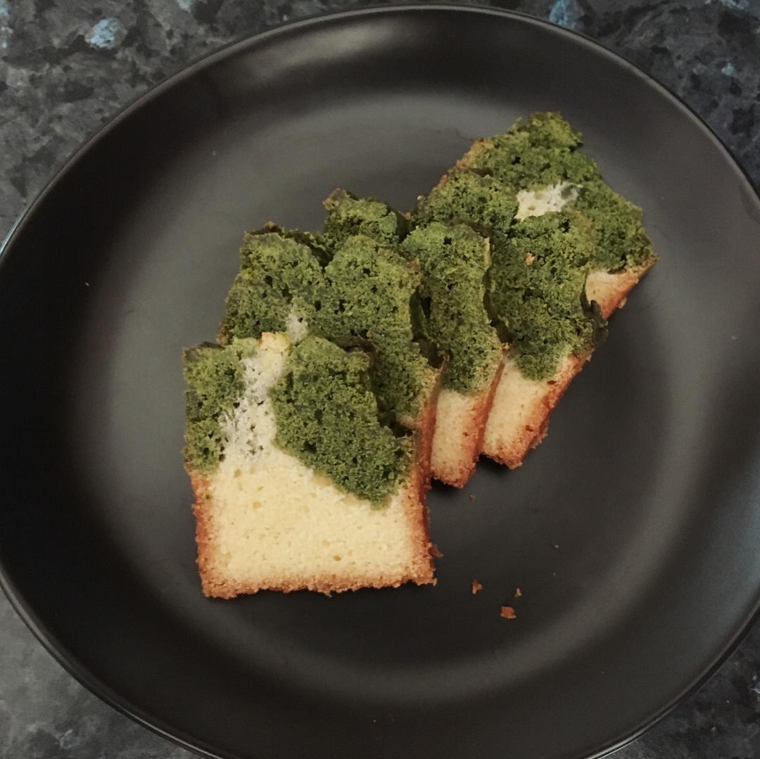 香草&抹茶双拼磅蛋糕（白菜磅）