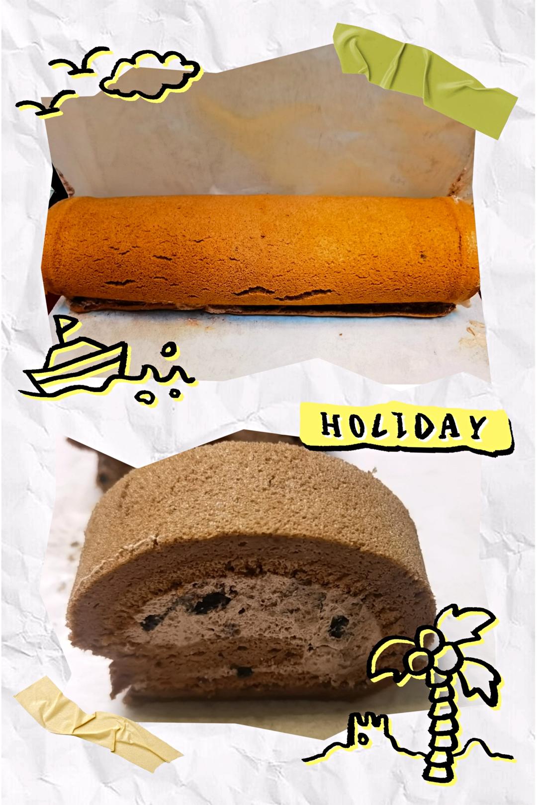 摩卡奥利奥咸奶油蛋糕卷