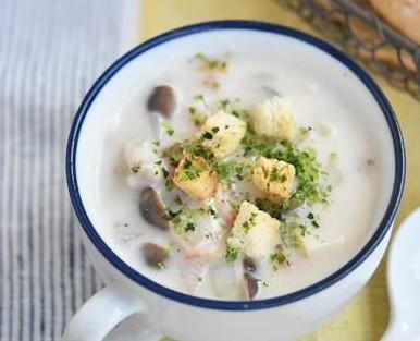 奶油风味蘑菇汤的做法