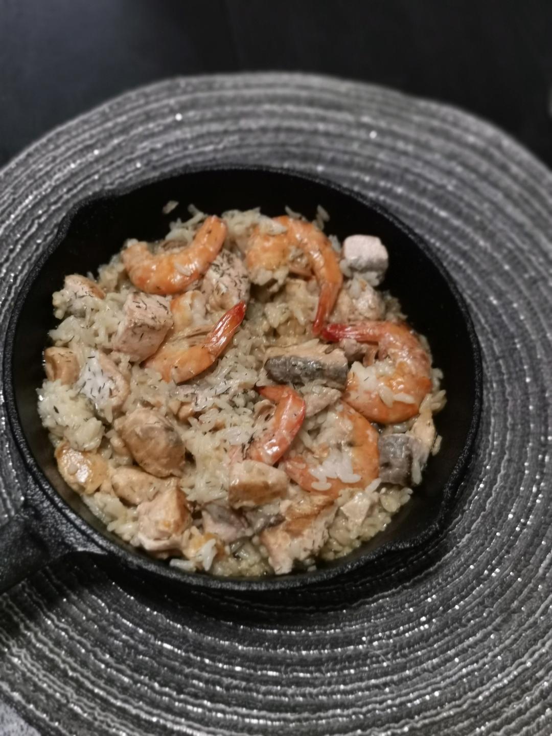 三文鱼&虾仁烩饭