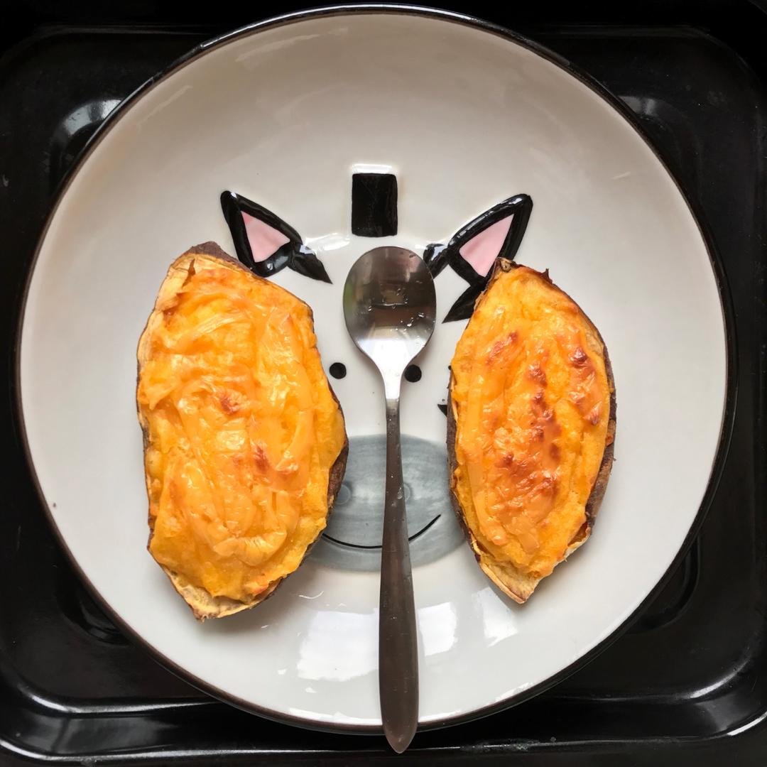 芝士奶油焗红薯