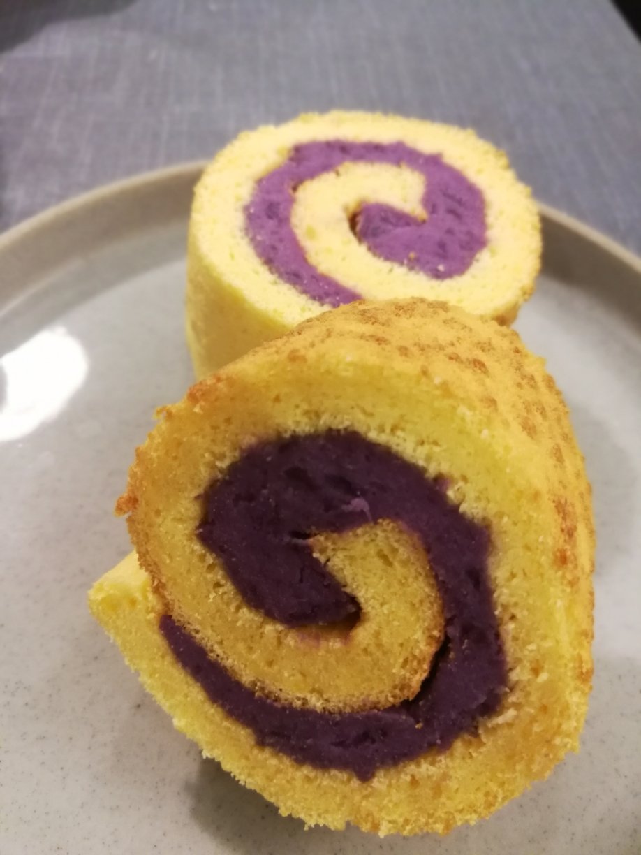 紫薯奶油蛋糕卷