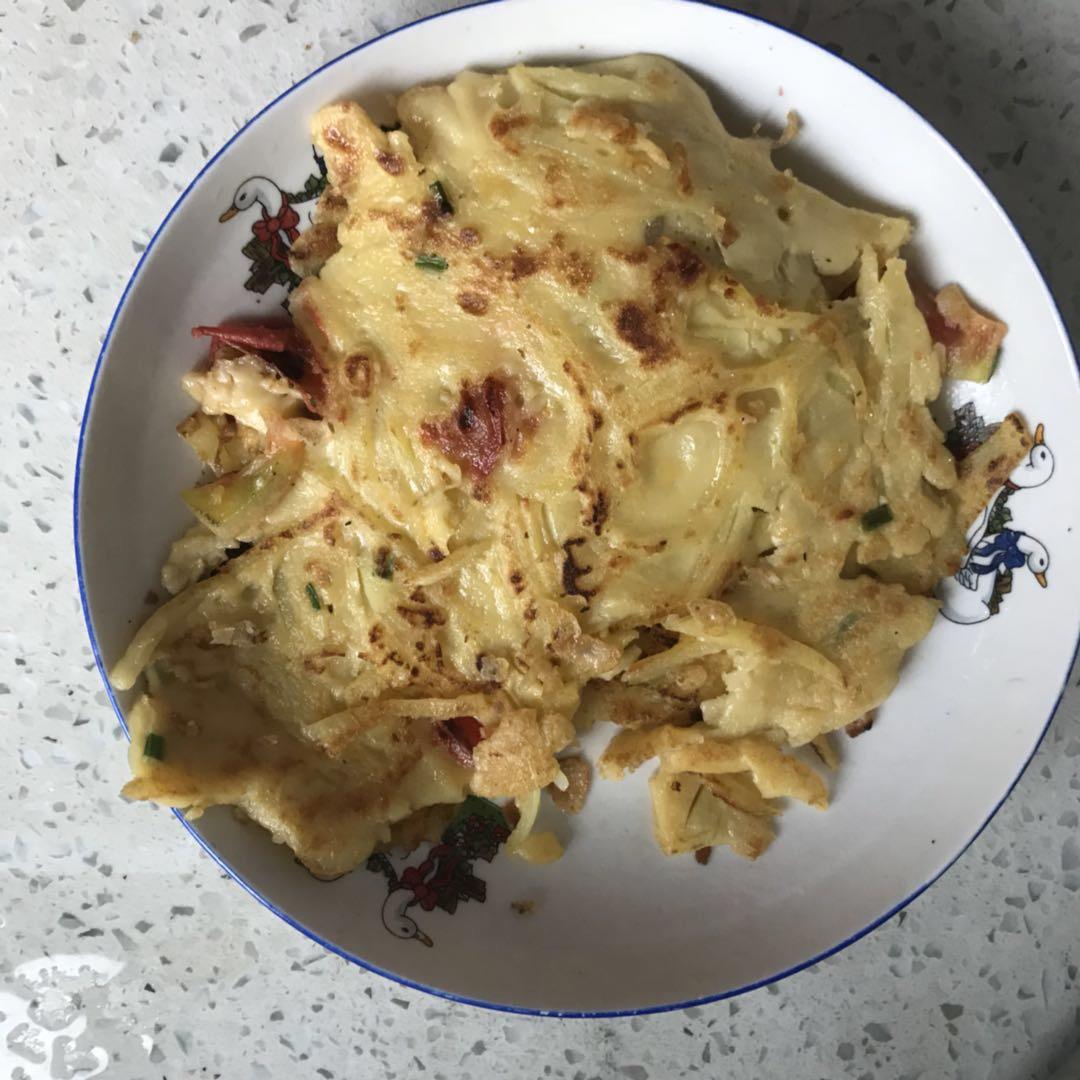 土豆丝鸡蛋饼