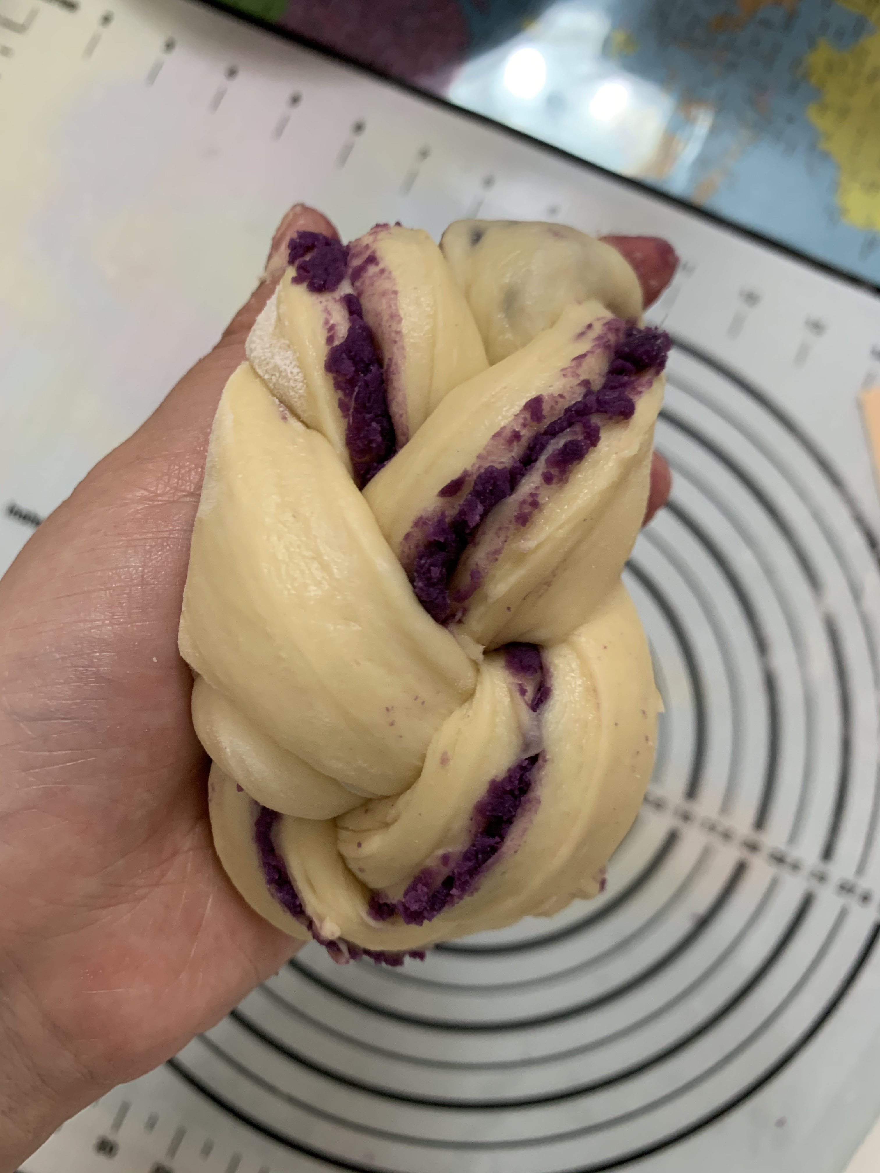 颜值与口味兼备的紫薯雪山吐司（面包机懒人版）的做法 步骤20