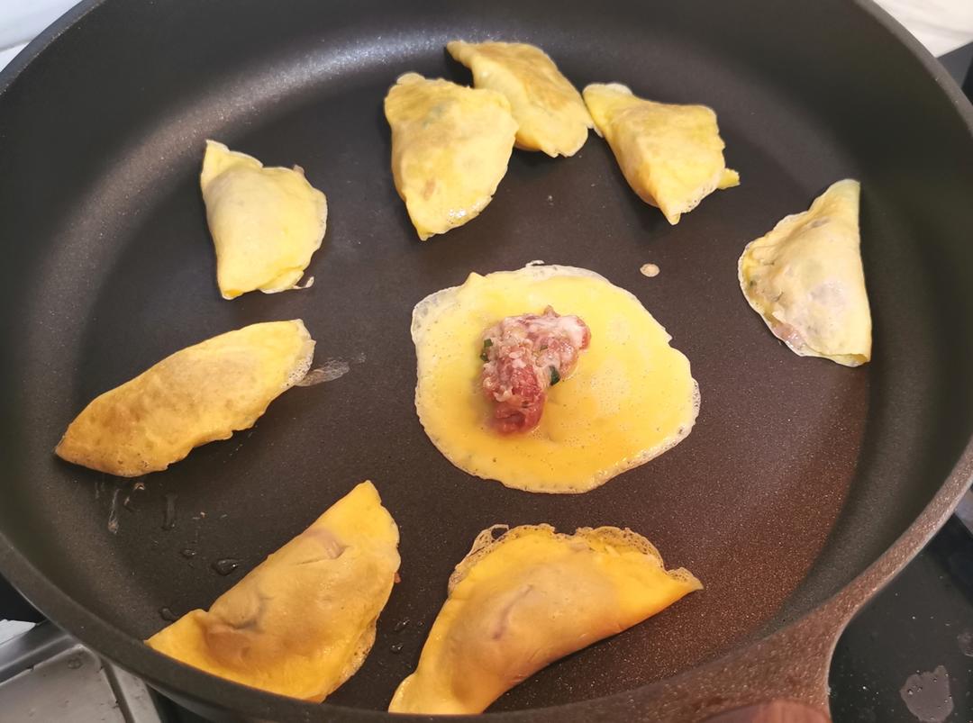 纯手工黄金蛋饺（汤勺版和平锅版）
