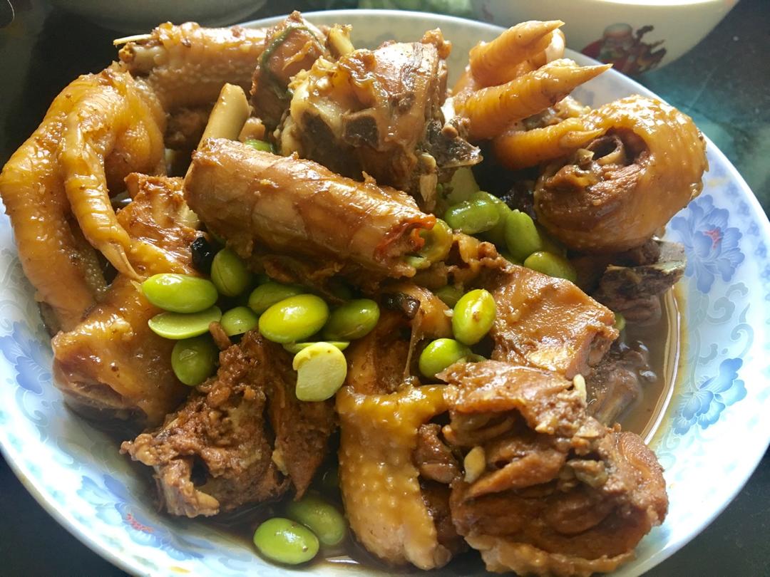毛豆烧鸡