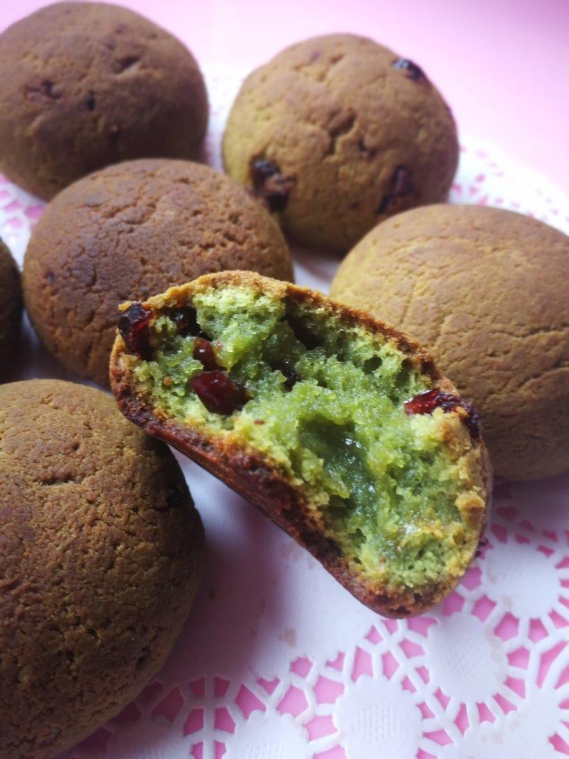 抹茶蔓越莓麻薯包（不回缩）