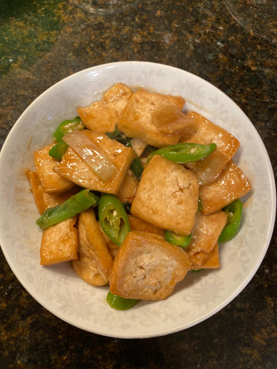 青椒炒豆腐