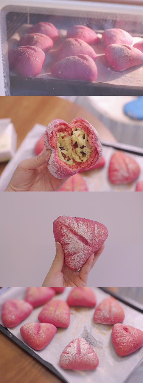 火龙果软欧包，粉嘟嘟～