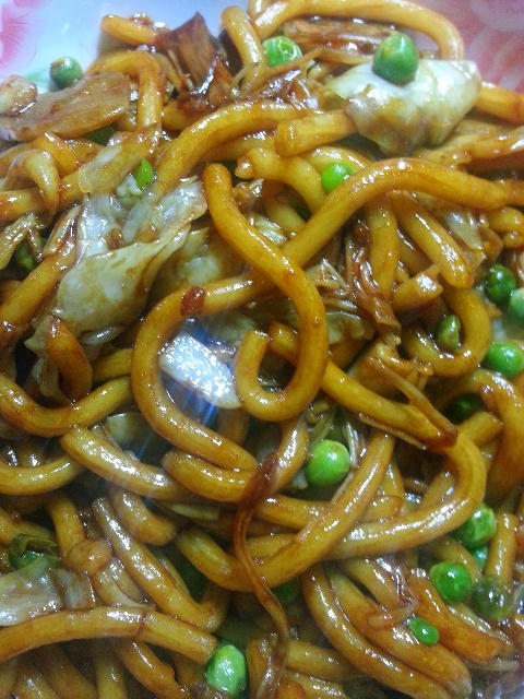 什锦炒乌冬面
