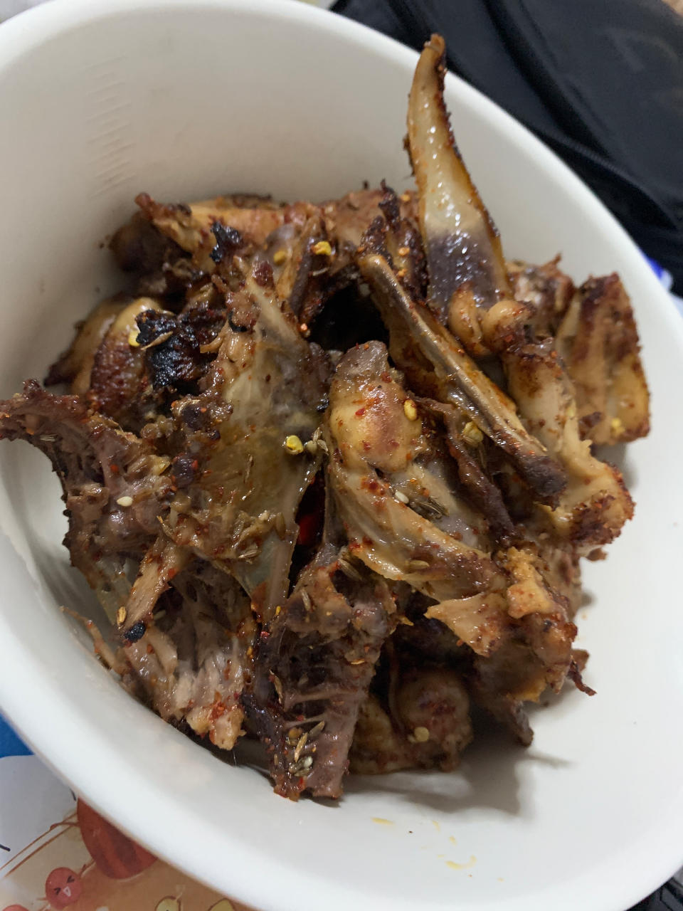孜然炒鸡架