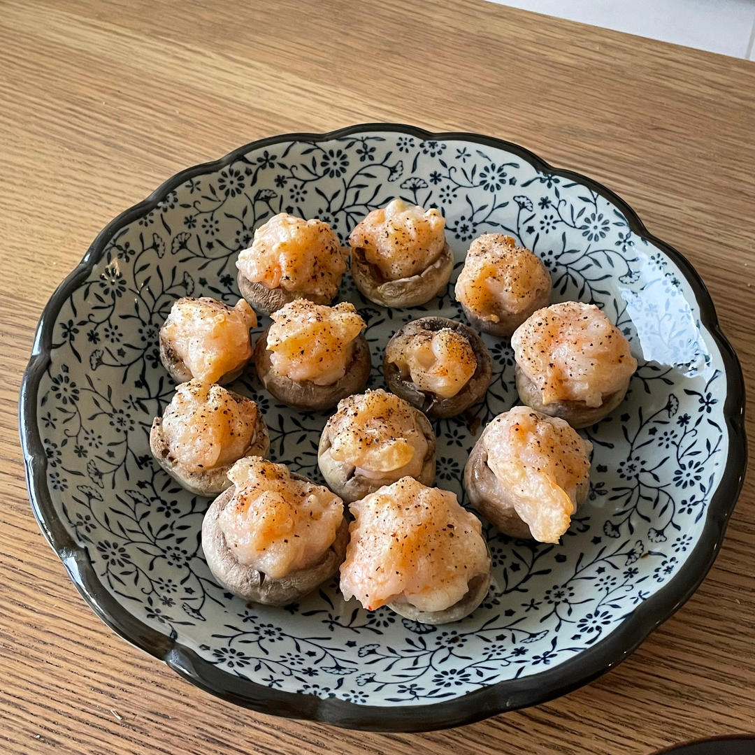 口蘑酿虾滑（烤箱版）