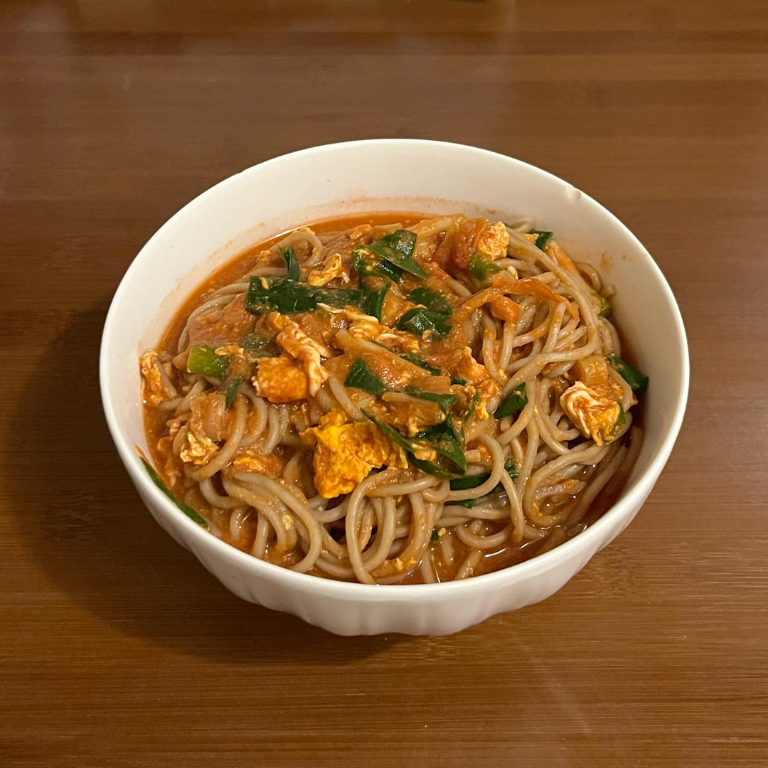 史上最浓郁的番茄鸡蛋拌面（茄汁拌川）