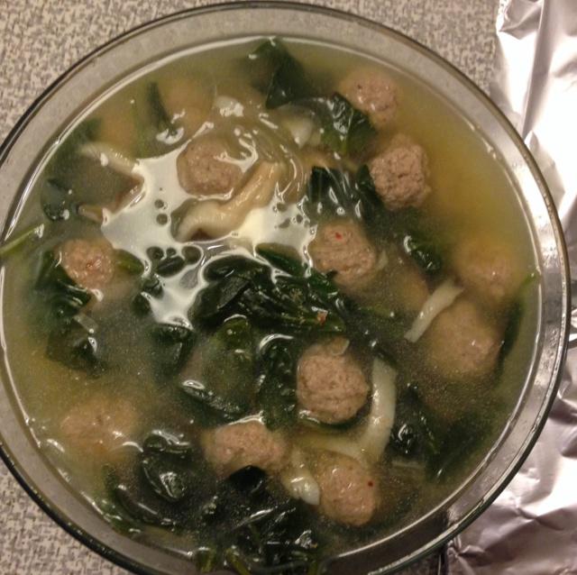 小白菜肉丸汤